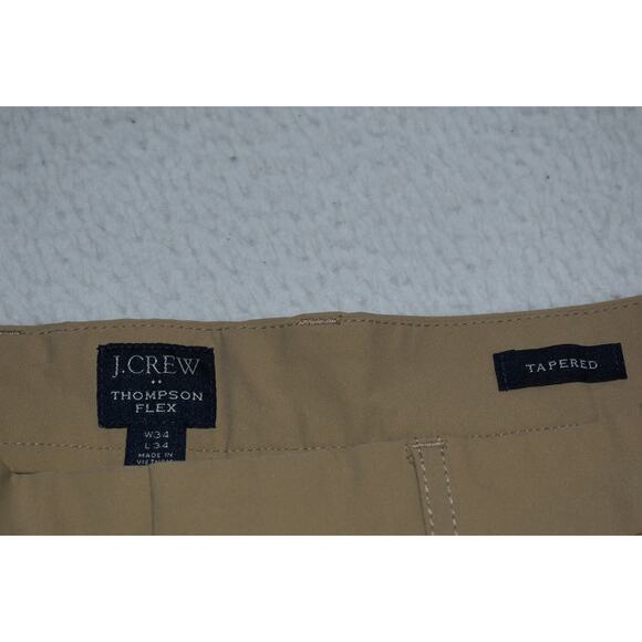 J Crew Golf Pants Thompson Flex Mens Size 34 x 34 Performance Polyester Tan - Picture 4 of 5
